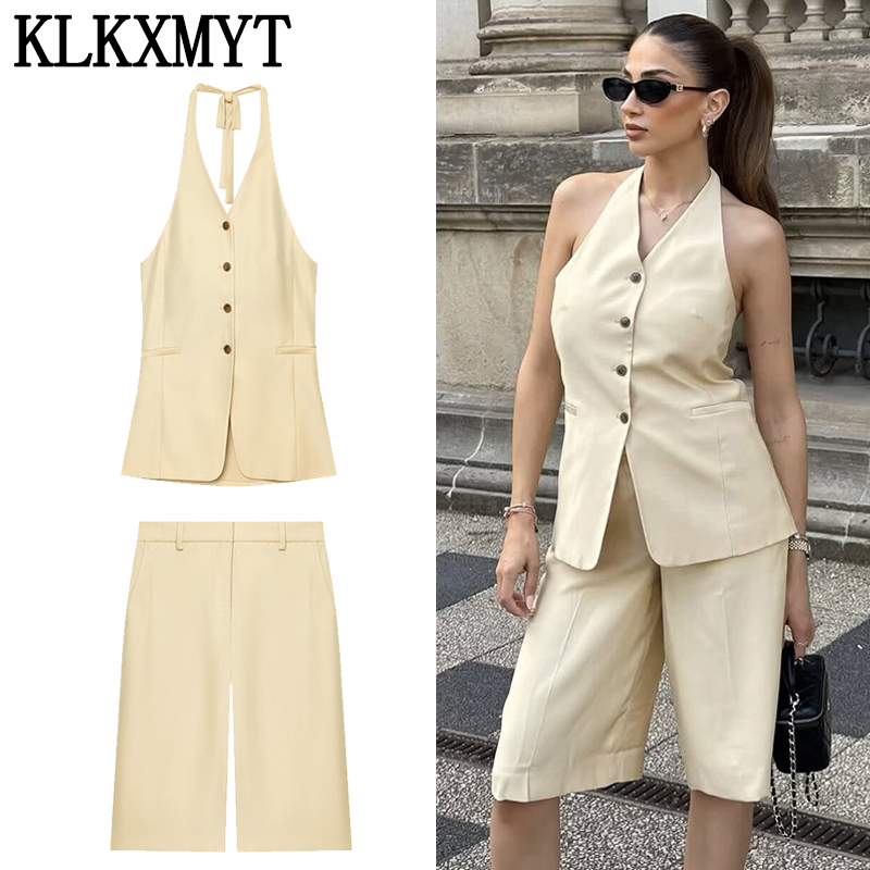 Street Fashion Vest - Conjunto de Shorts Bermuda de Verão
