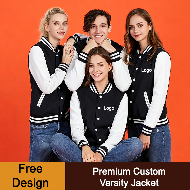 Street Fashion Couple - Jaquetas Varsity Personalizadas Premium Masculinas, Roupas