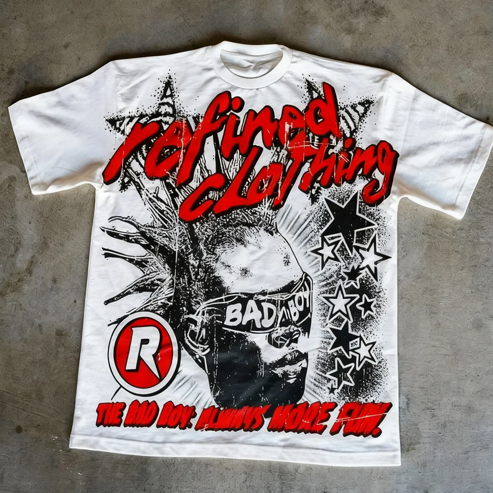 Street Fashion Graffiti - Camiseta Retro Anos 90 com Estampa