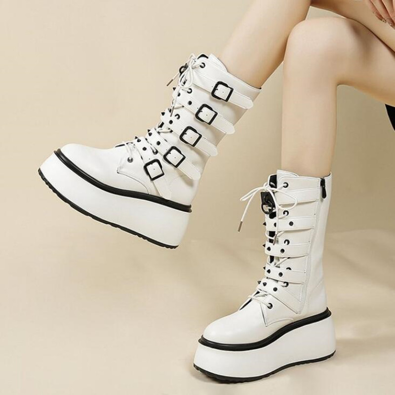 Street Fashion Brand - Botas Góticas Novas de Moda Feminina,