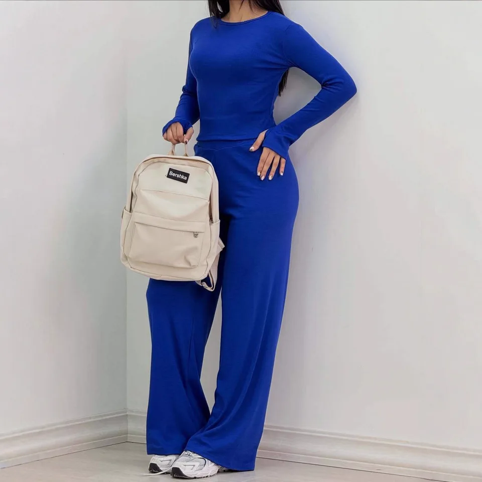 Italy Fashion Street - Conjunto Feminino de Calças de Perna