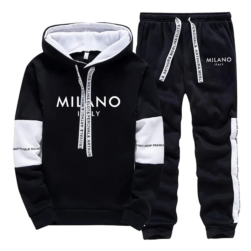 Italy Fashion Street - Conjunto de Moletom Masculino para Esportes