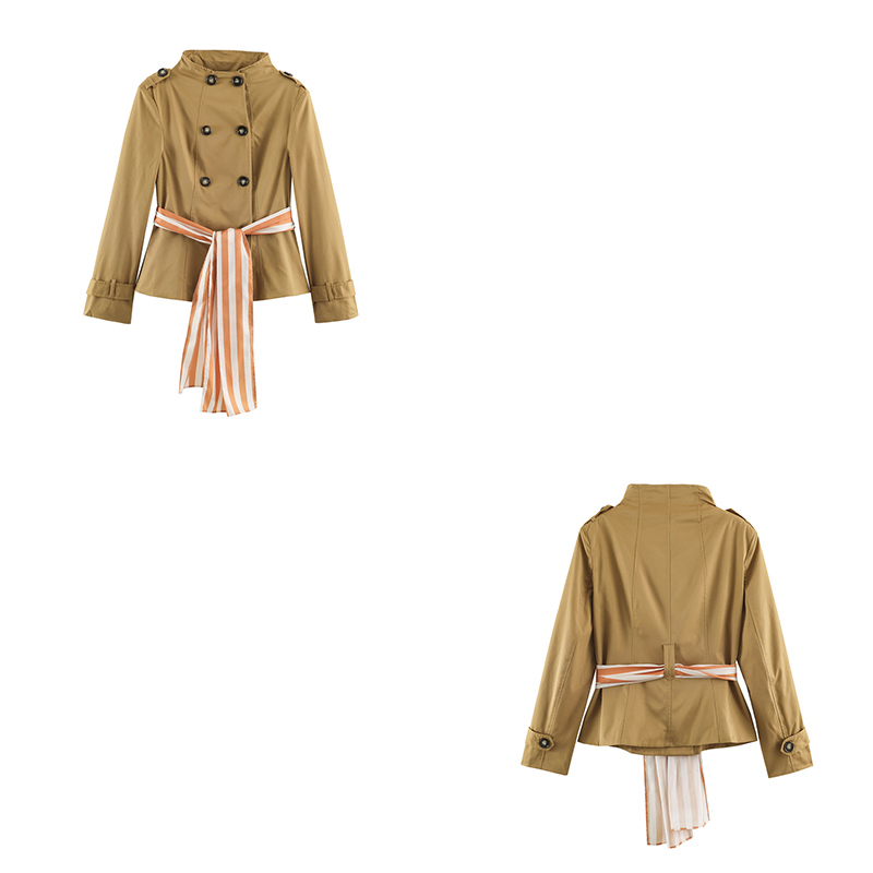 Street Fashion Trends 2026 - Casaco Trench Feminino Slim-Fit com Cachecol