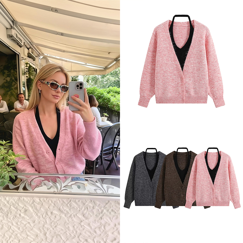 Street Fashion Trends 2026 - Cardigã de Malha Casual Feminino Guobioziy