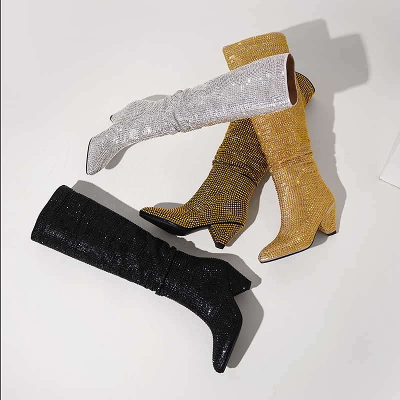 Moda saltos de pico botas long - Street Fashion Dress avaliação e preço