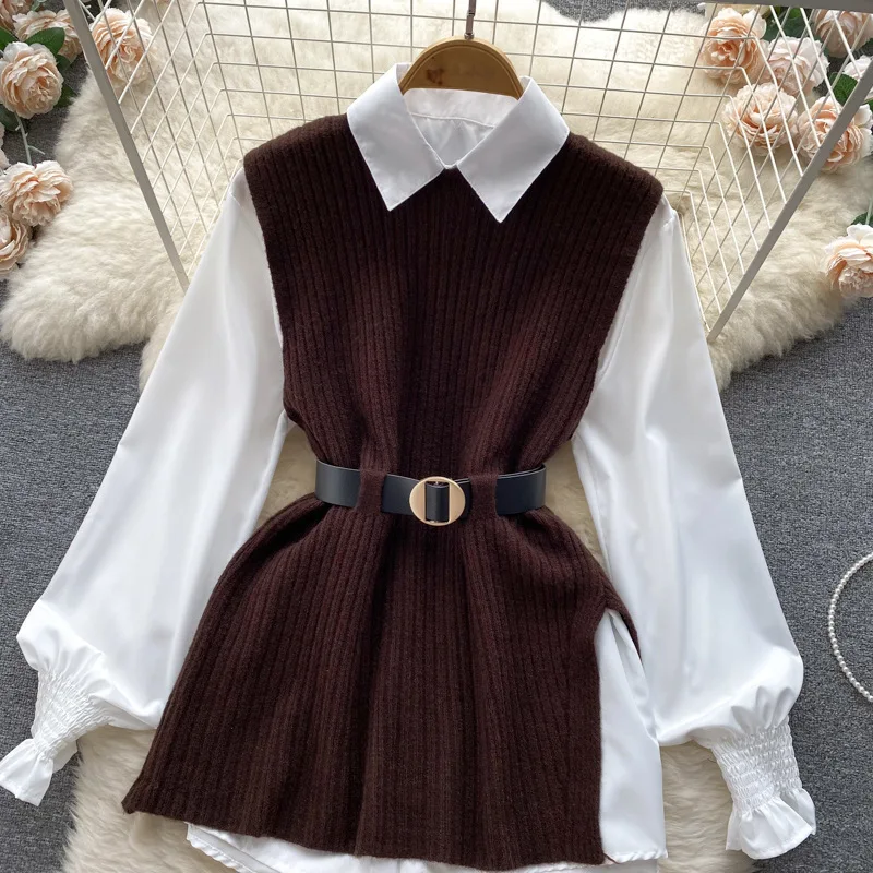 Moda malha colete e camisas fe - Street Fashion Vest avaliação e preço