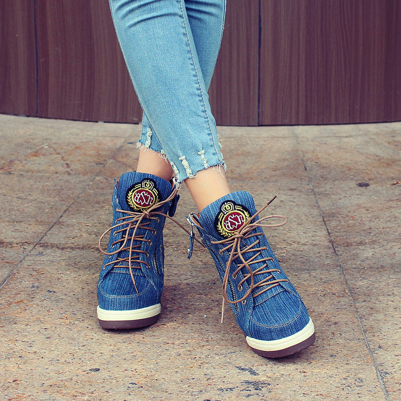 Novidade 2026: Botas de Salto  - Street Fashion Denim avaliação e preço