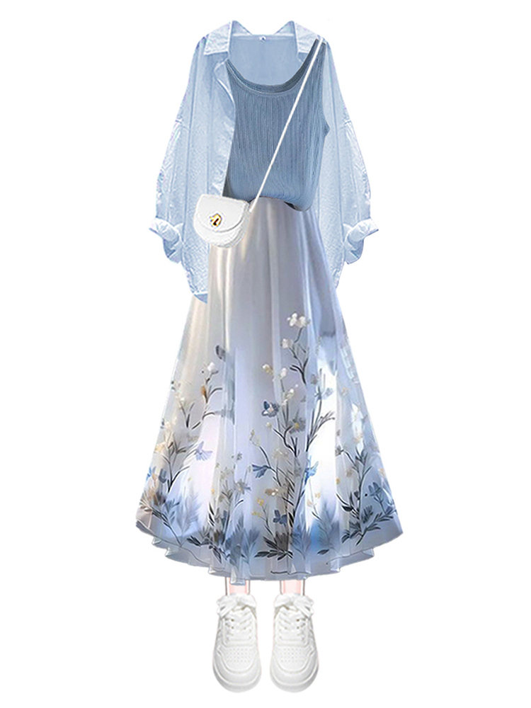 Conjunto de três peças Blue Do - Street Fashion Vest avaliação e preço