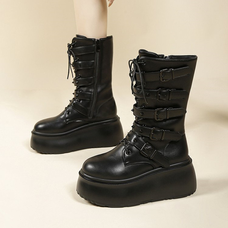 Botas Góticas Novas de Moda Fe - Street Fashion Brand avaliação e preço