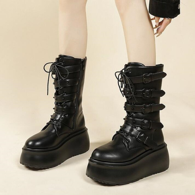 Botas Góticas Novas de Moda Fe - Street Fashion Brand avaliação e preço