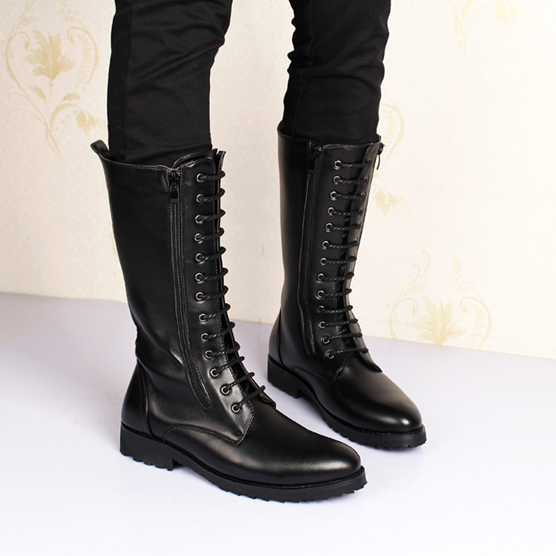 Botas masculinas de luxo, moda - Street Fashion Dress avaliação e preço