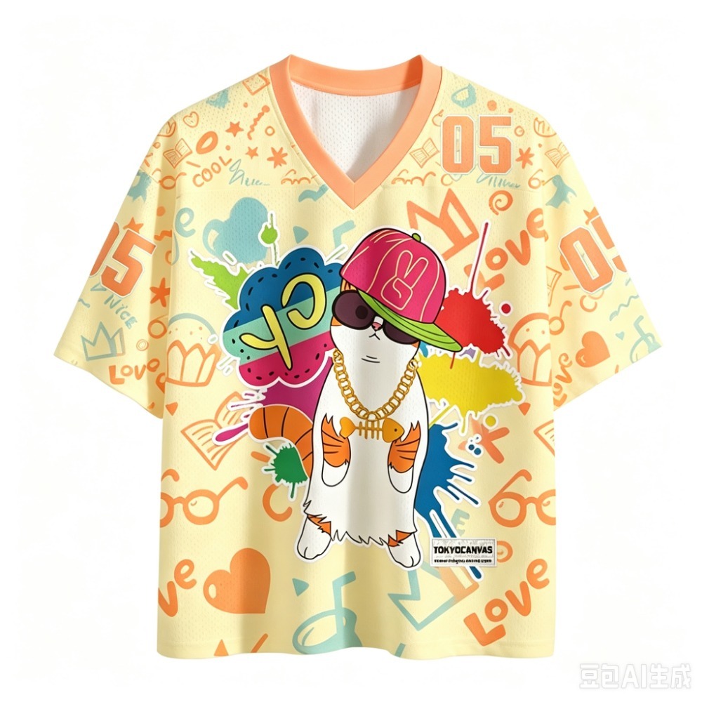 Camiseta masculina com decote  - Street Fashion Graffiti avaliação e preço