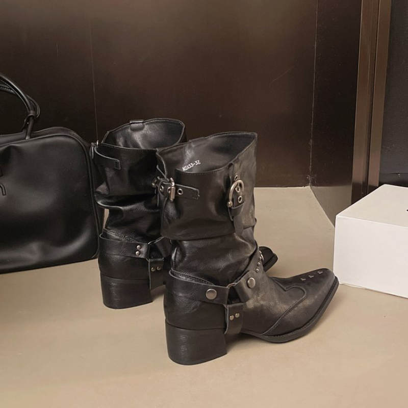 Botas Femininas Y2K de Cano Mé - Street Fashion Denim avaliação e preço