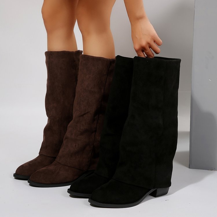 Botas altas do joelho das mulh - Street Fashion Denim avaliação e preço