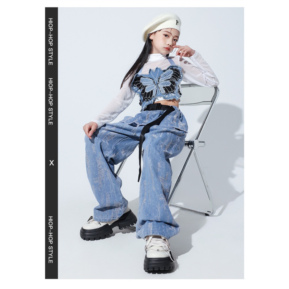 Conjunto de Dança Jazz Hip Hop - Street Fashion Denim avaliação e preço