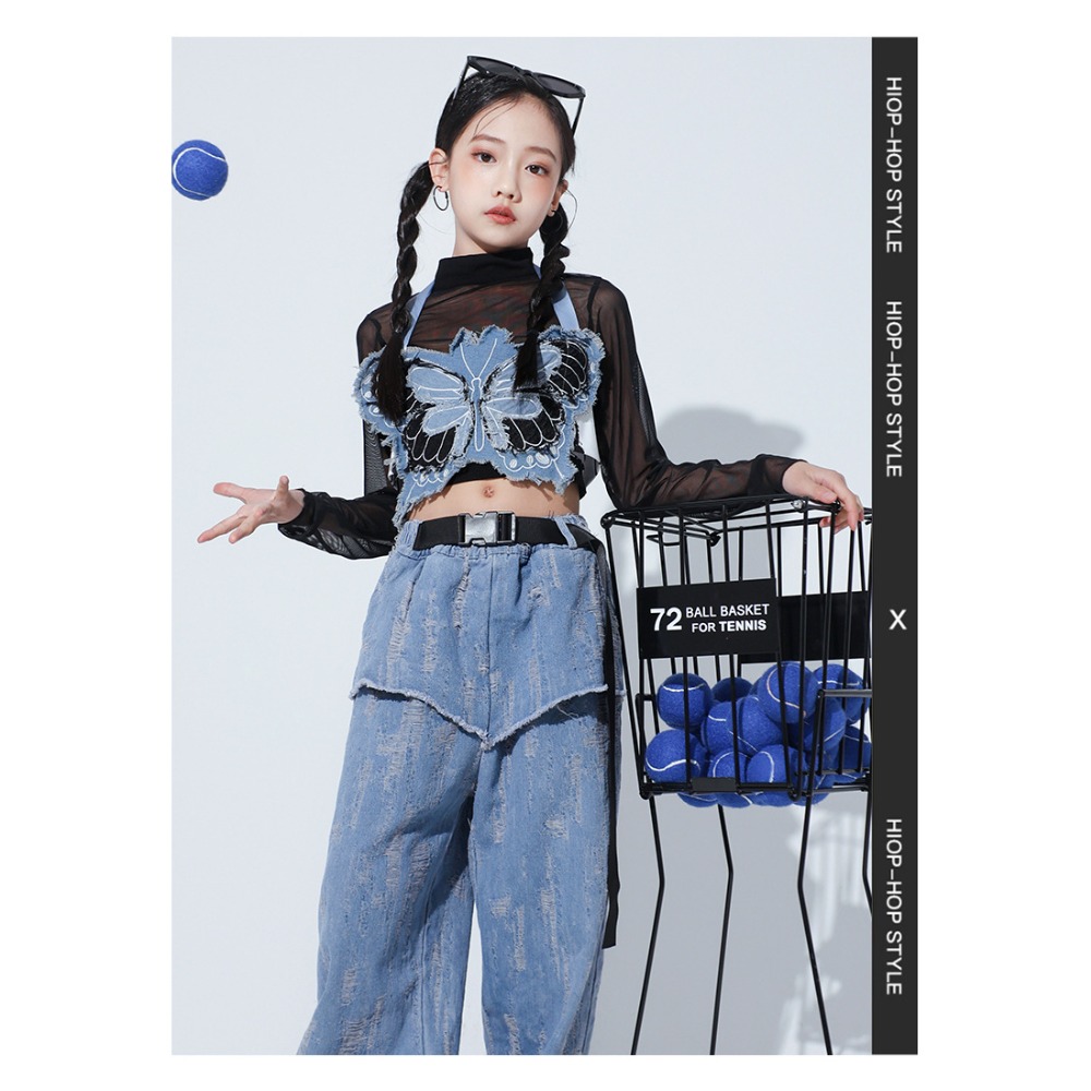 Conjunto de Dança Jazz Hip Hop - Street Fashion Denim avaliação e preço