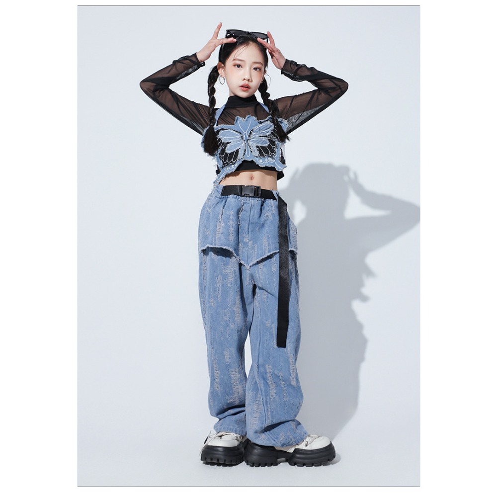 Conjunto de Dança Jazz Hip Hop - Street Fashion Denim avaliação e preço