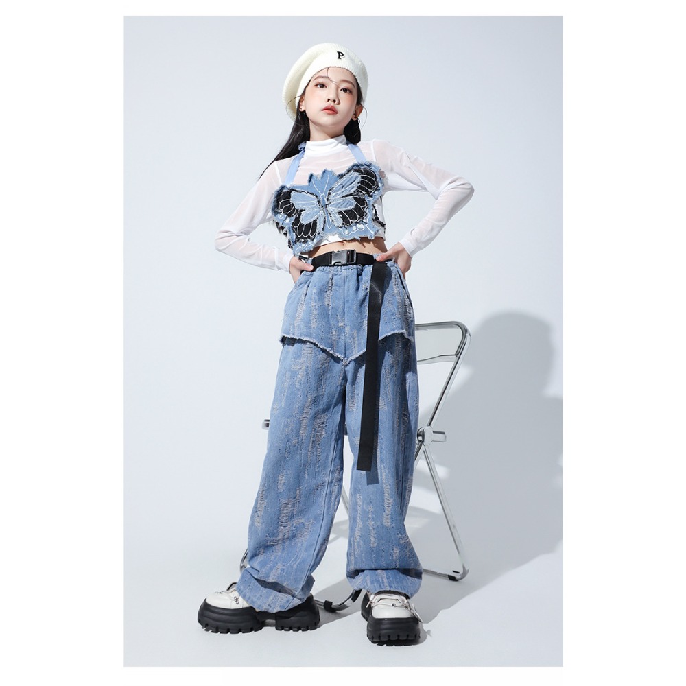 Conjunto de Dança Jazz Hip Hop - Street Fashion Denim avaliação e preço