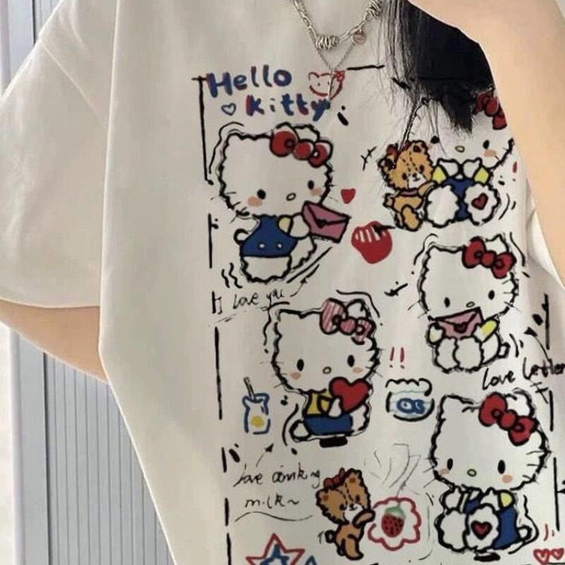 Camiseta de Verão de Manga Cur - Street Fashion Graffiti avaliação e preço